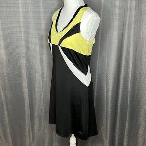 BOLLÉ GREEN AND BLACK ATHLETIC RACERBACK DRESS MEDIUM